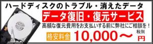 ハードディスクのトラブル・消えたデータ　データ復旧・復元サービス