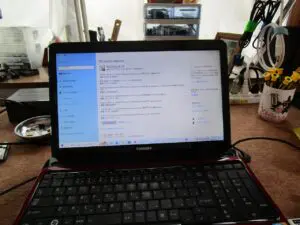 Windowsアップデートを実施中の写真